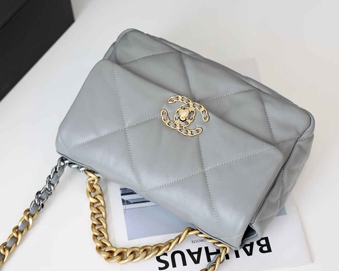 小香家-19Bag 灰色金扣 小號