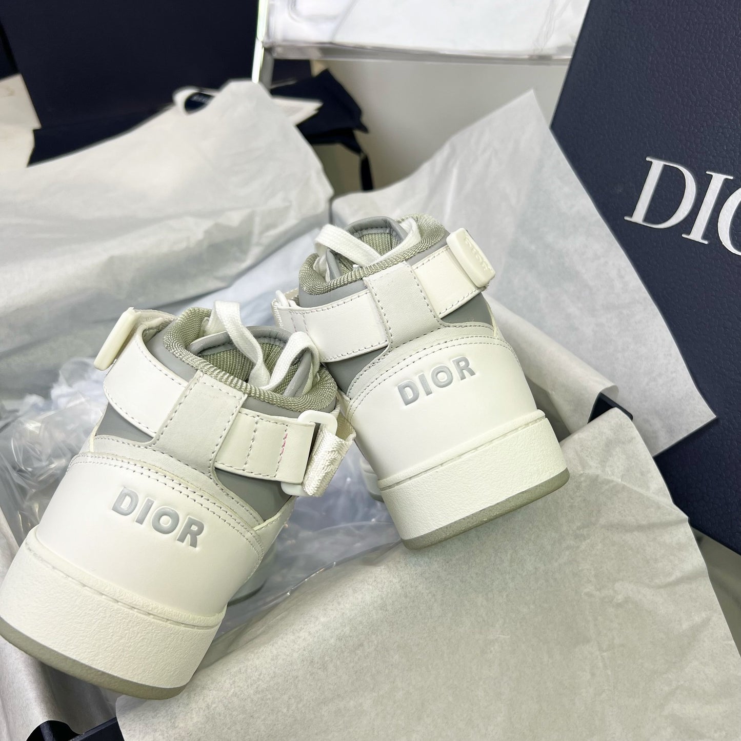 Dio-2022新款 經典款 高筒板鞋 白灰色