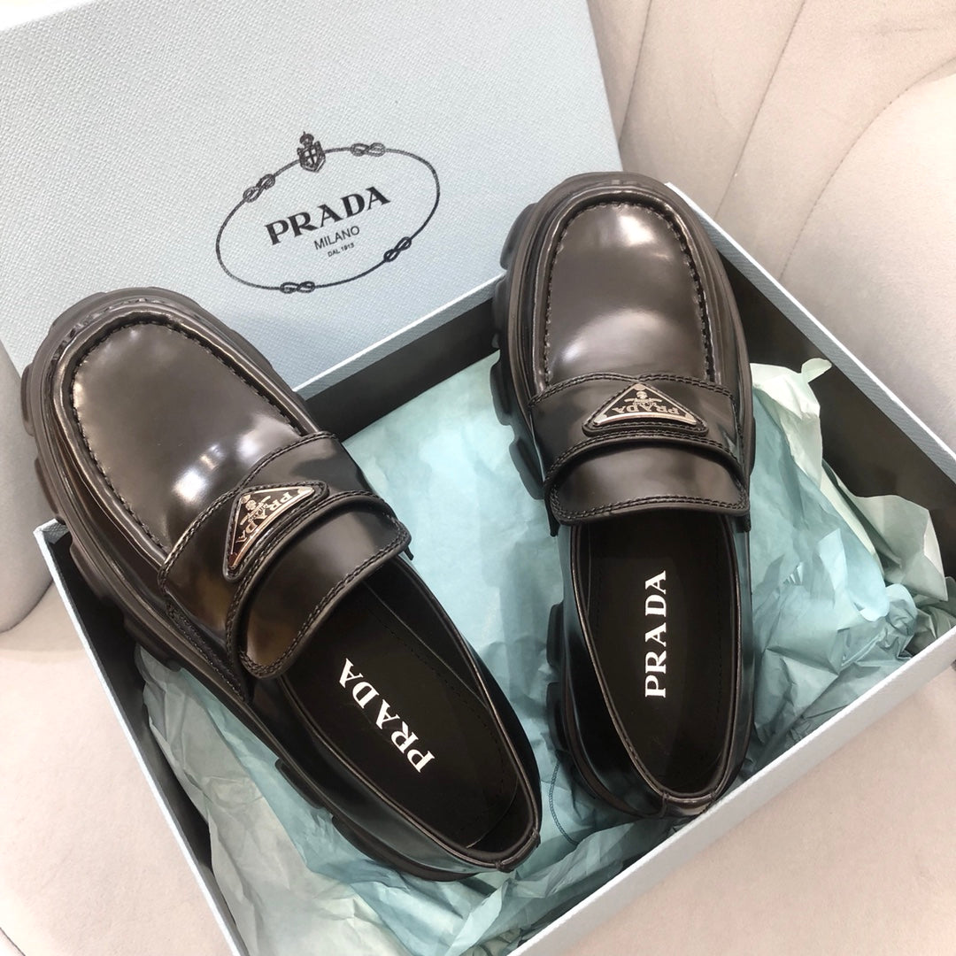Prada鞋-Prada Monolith 方頭經典款 樂福鞋