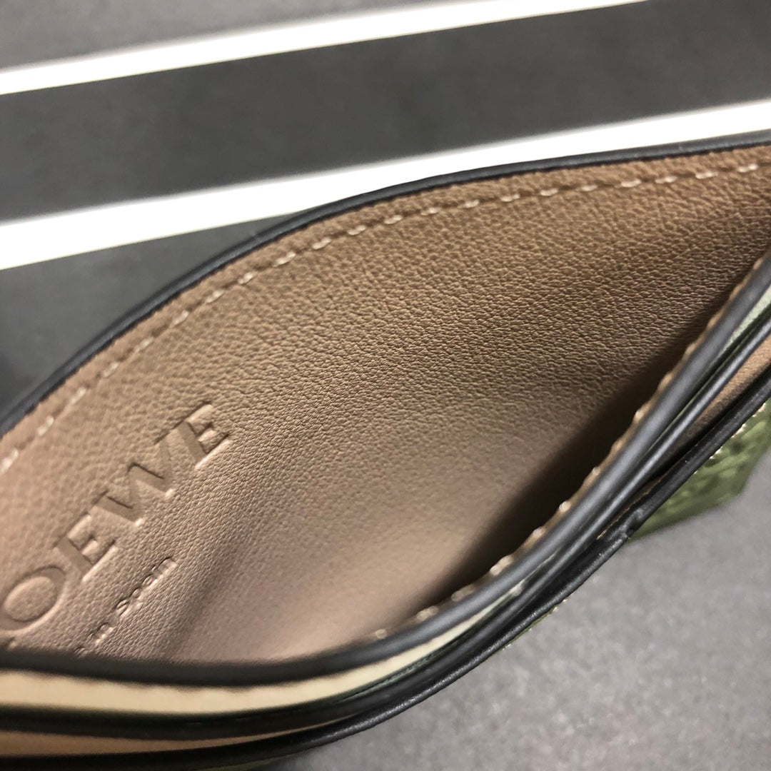 Loewe Plain Card Holder 多色拼接皮革卡包