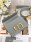 Dior 蒙田 Mini Box-平紋牛皮-金扣-17.5cm-灰色