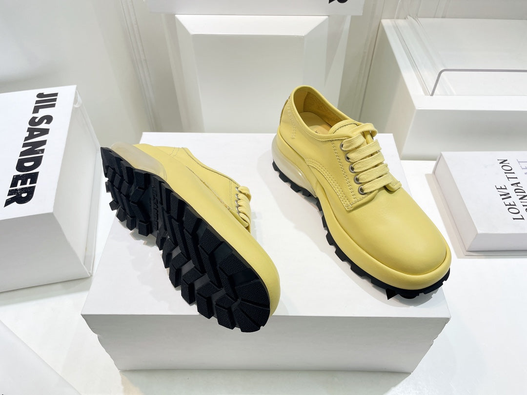Jil sander-2022秋冬 爆休閒系列 厚底透明跟低幫休閒鞋 情侶款