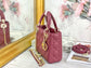 Dior-Mini Lady Dior手袋-三格黛妃-17cm-木槿粉金扣