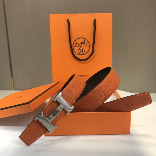 小愛款-橘色皮帶-3.8cm-男款