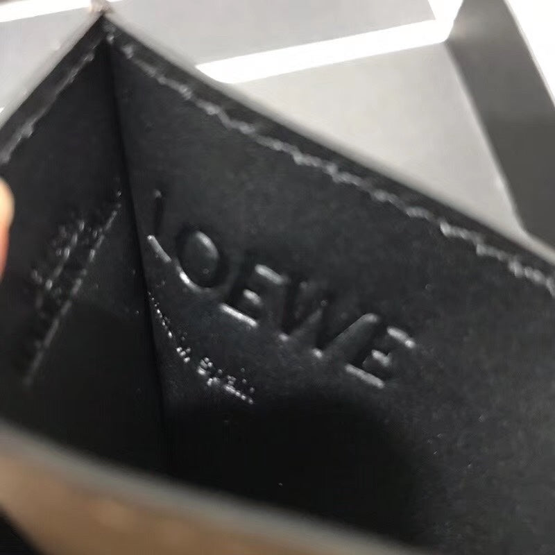 Loewe Plain Card Holder 多色拼接皮革卡包