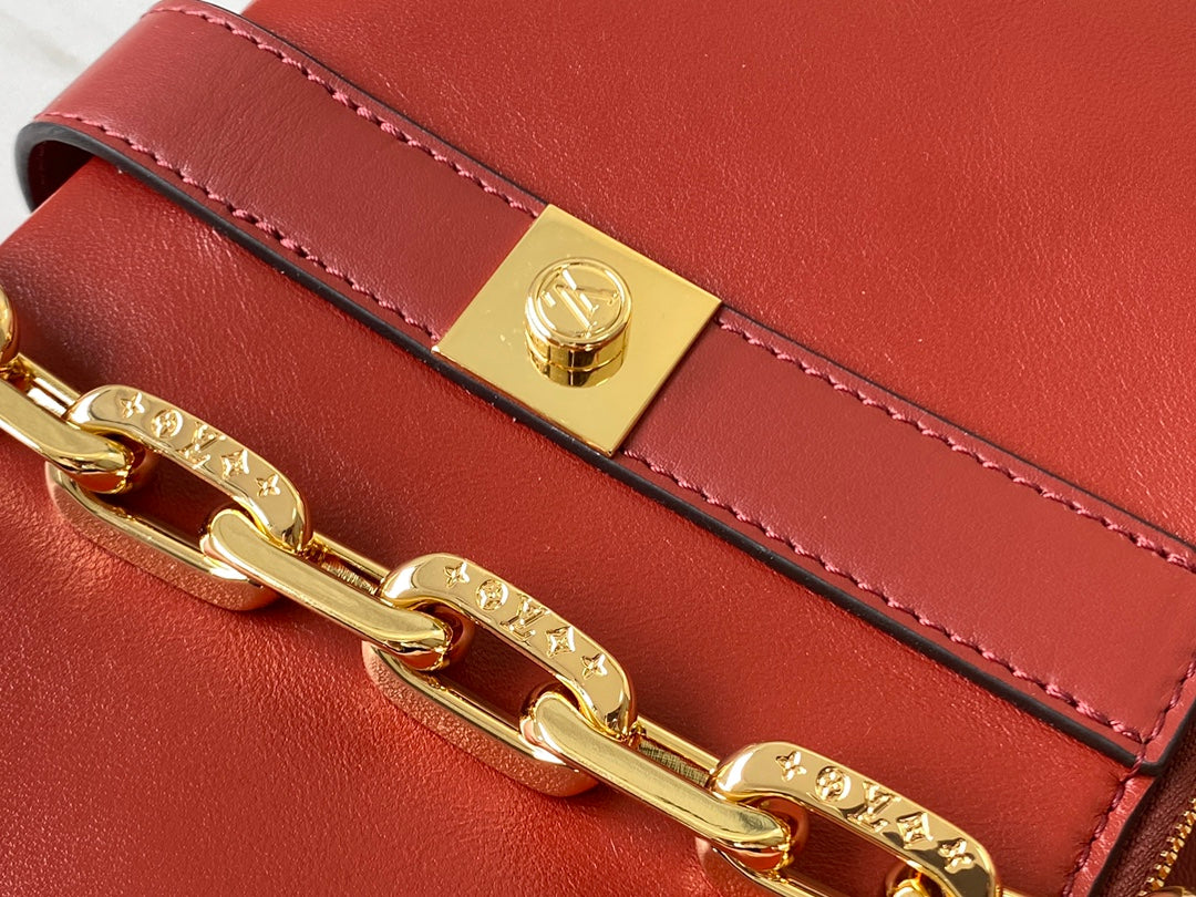 LV M57745 磚紅色 Rendez-Vous 手袋