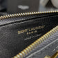YSL 新品卡包-藍灰色金扣