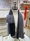 L-Piana-拼色圍巾 33*95cm 100%山羊絨 藍色