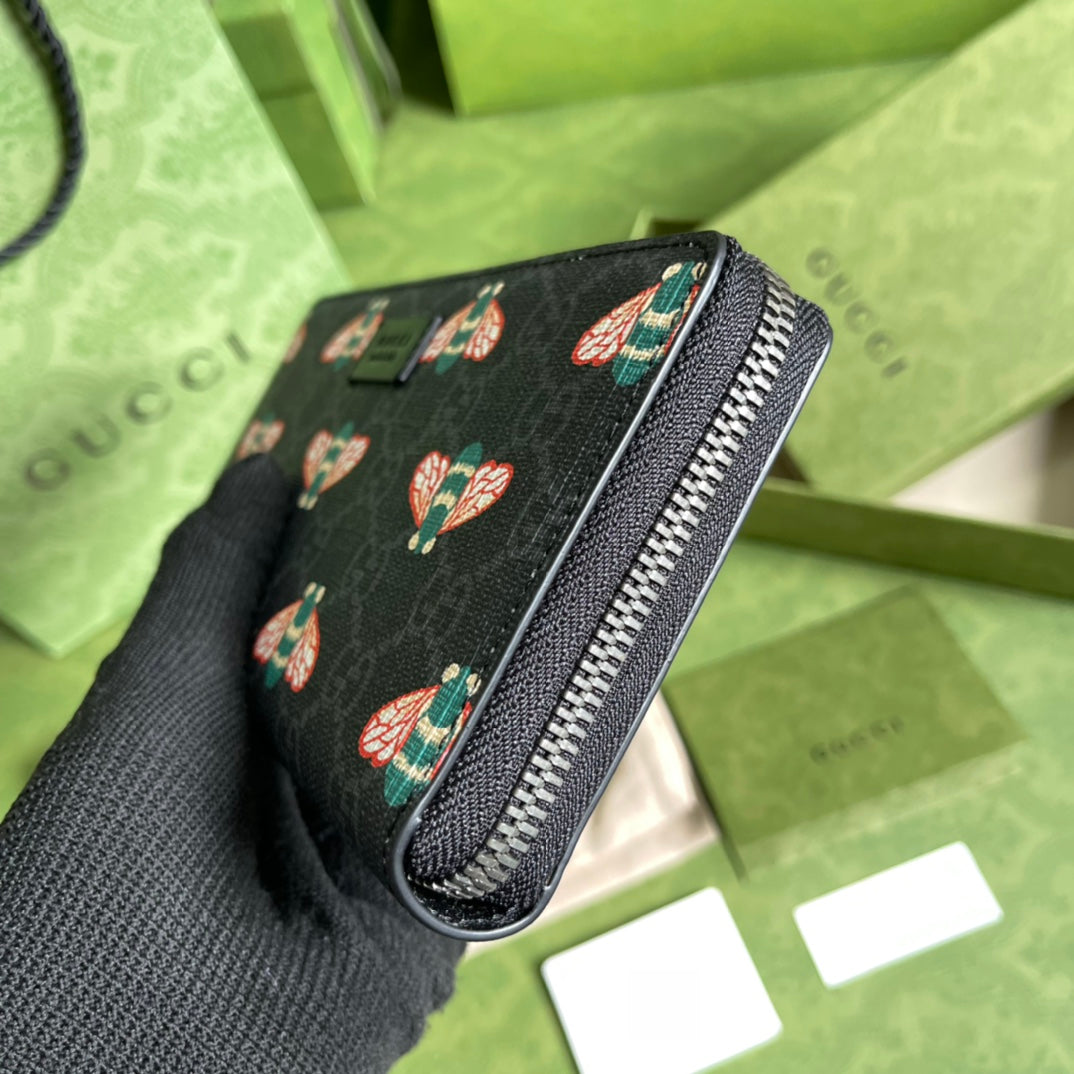 Gucci 最新款蜜蜂拉鍊長夾