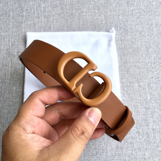 迪D家-咖色皮帶-3.0cm
