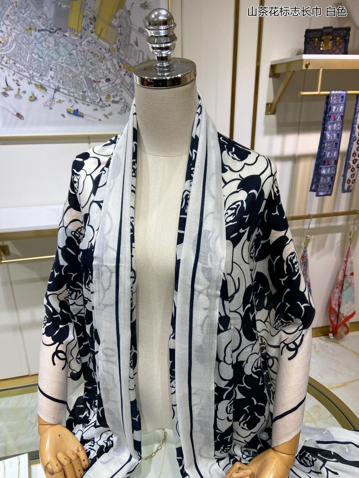 小香家-山茶花長圍巾 110*200cm 100%頂極羊絨