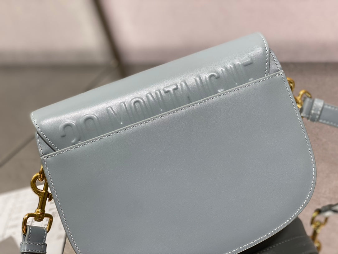 Dior Bobby-中號22cm-藍色牛皮