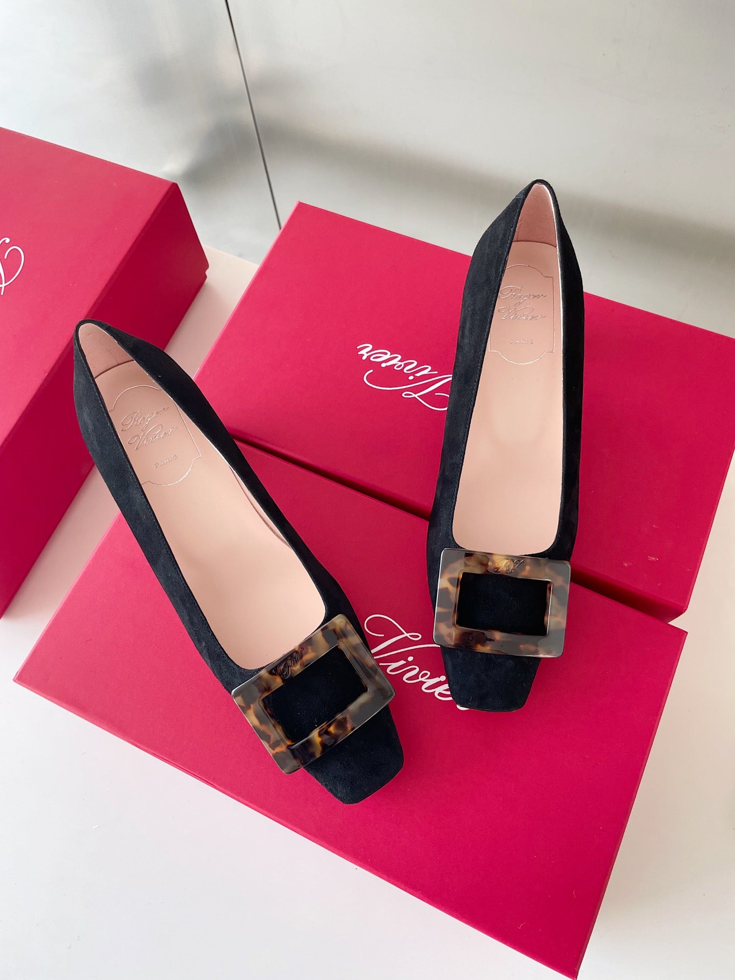 Roger Vivier Belle玳瑁扣方頭鞋