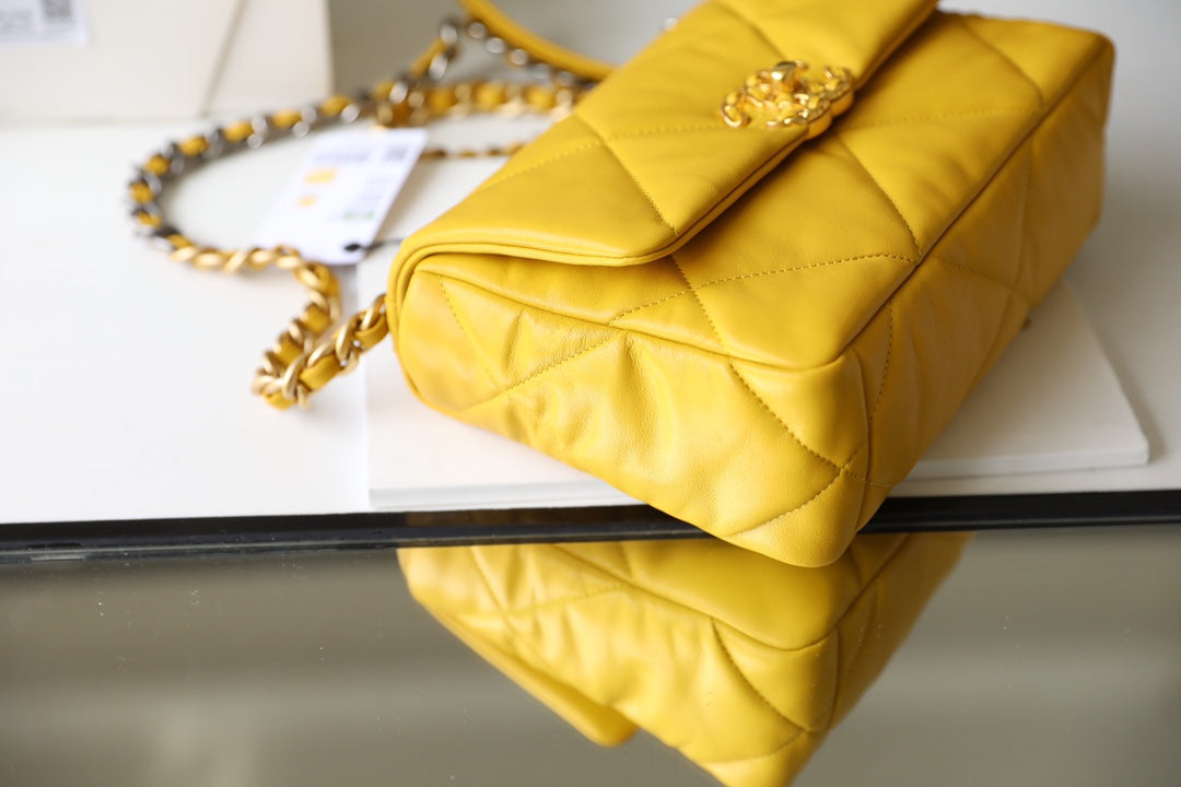 Chanel 19Bag-小號黃色