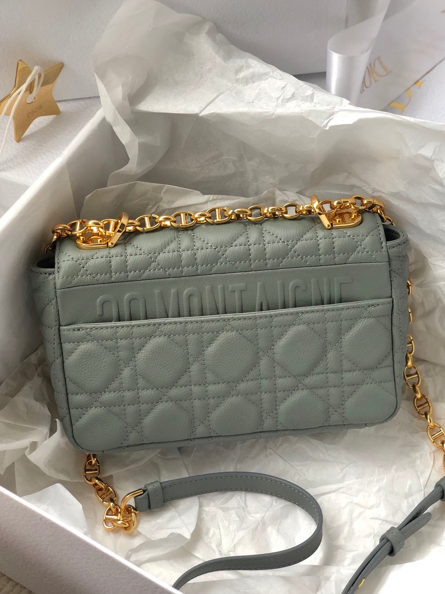 Dior Caro 小號20cm-岩石灰