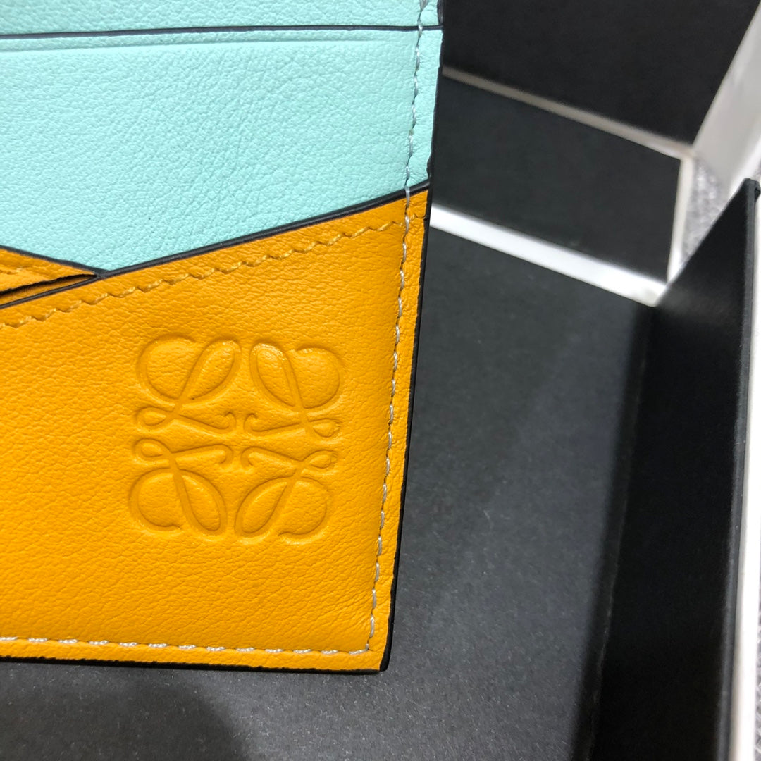 Loewe Plain Card Holder 多色拼接皮革卡包