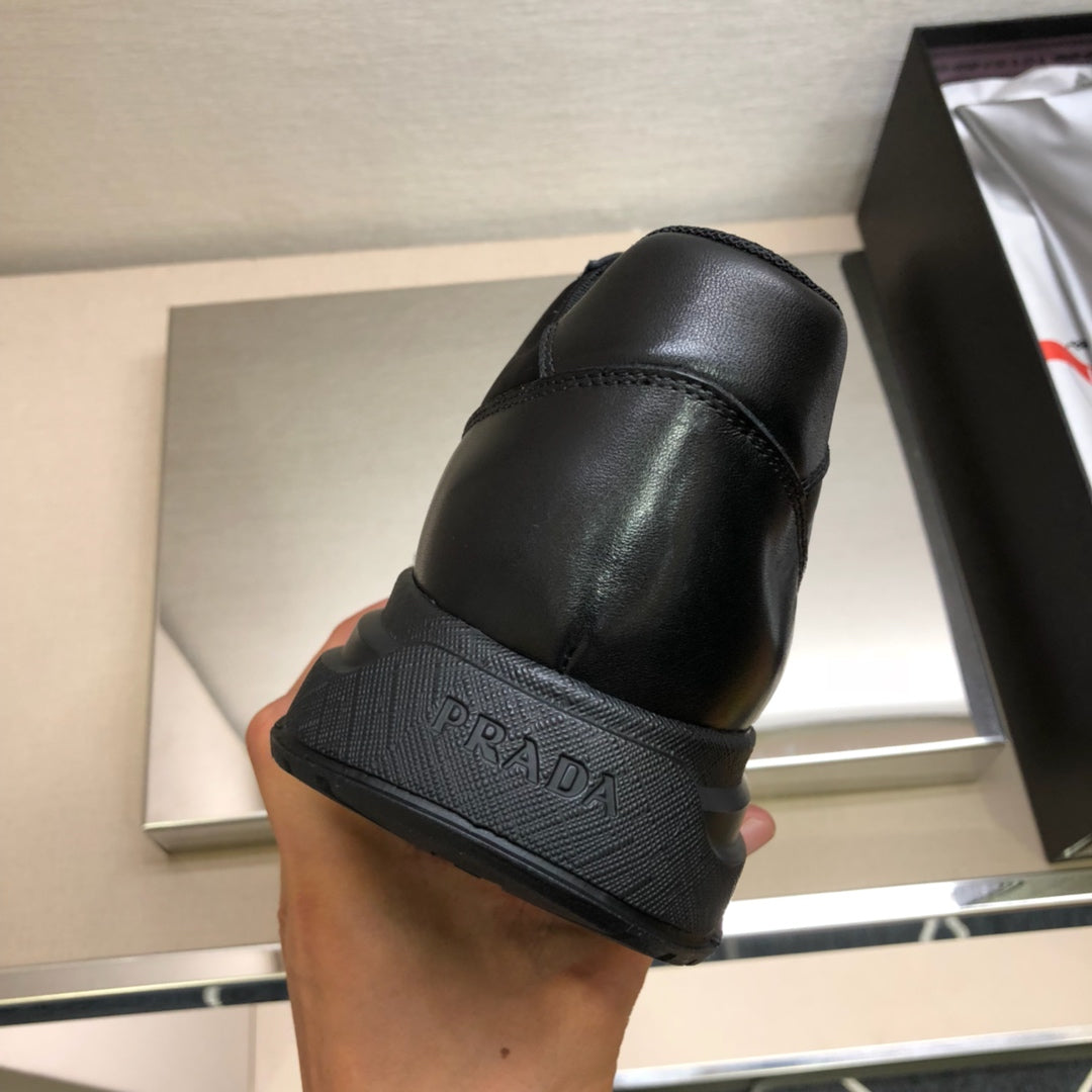 Pra-小牛皮 休閒運動鞋 黑色