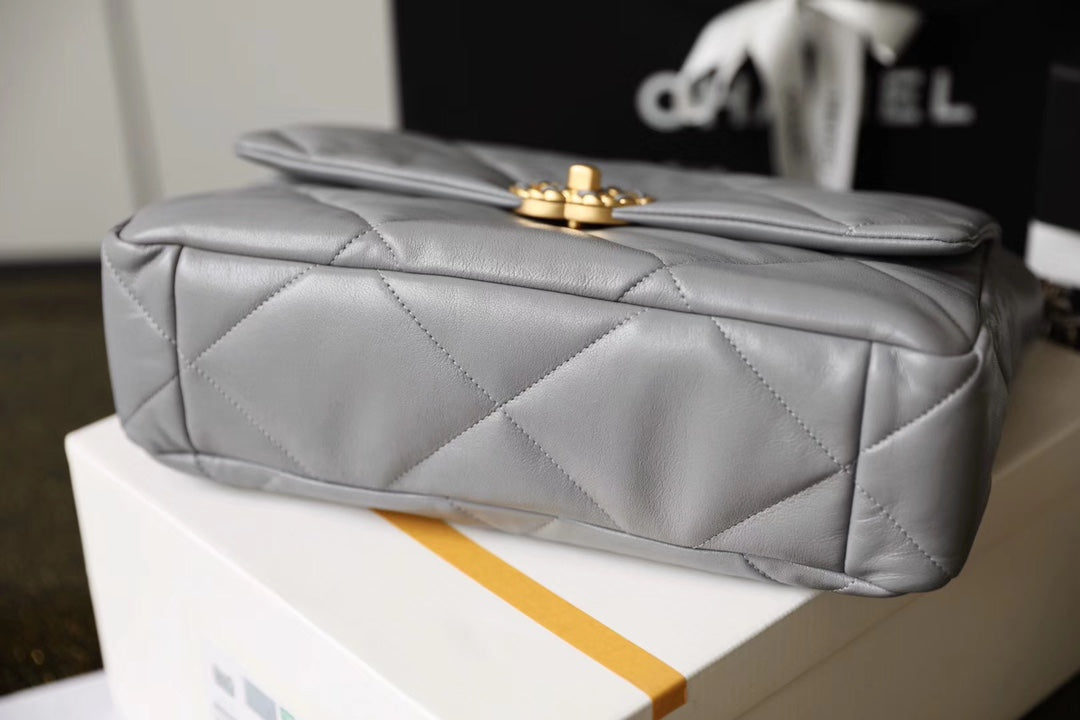 Chanel 19Bag-中號灰色