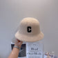 賽C家-毛毛絨漁夫帽 米色