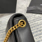 YSL  Kate 99絎縫小羊皮手袋-黑色金扣