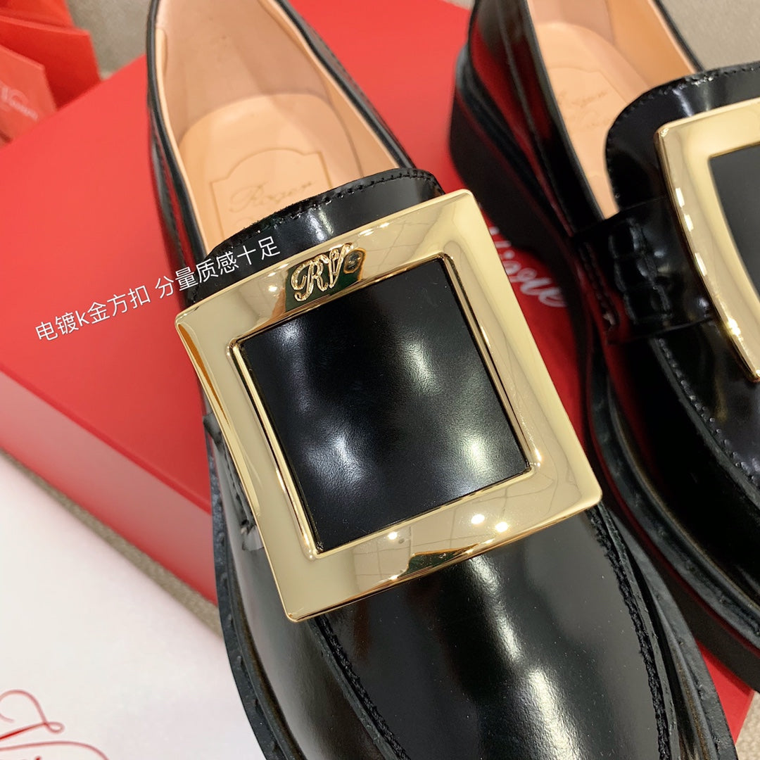 R方扣頭鞋-22SS 珠配光面福樂鞋