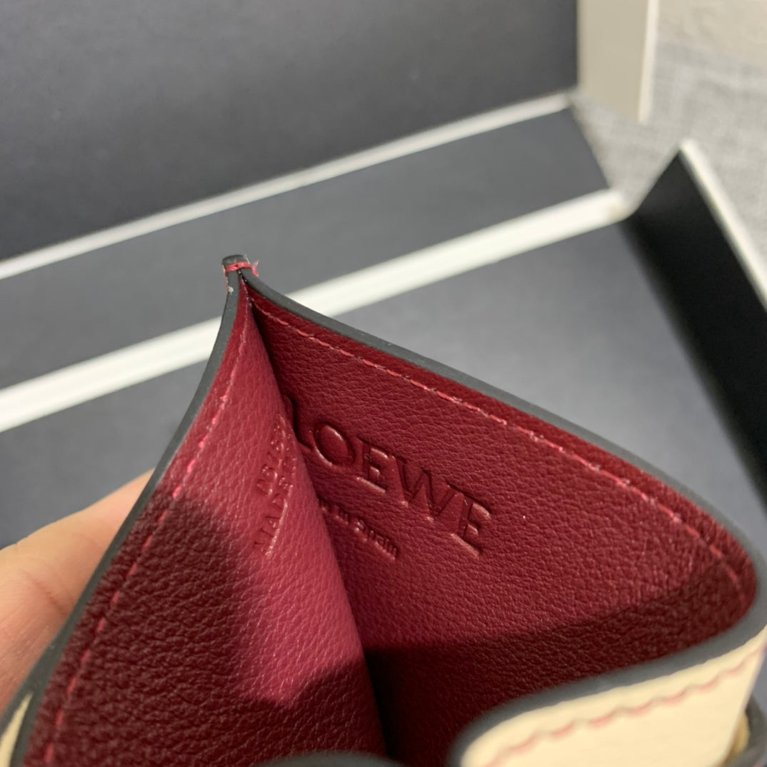 Loewe Plain Card Holder 多色拼接皮革卡包
