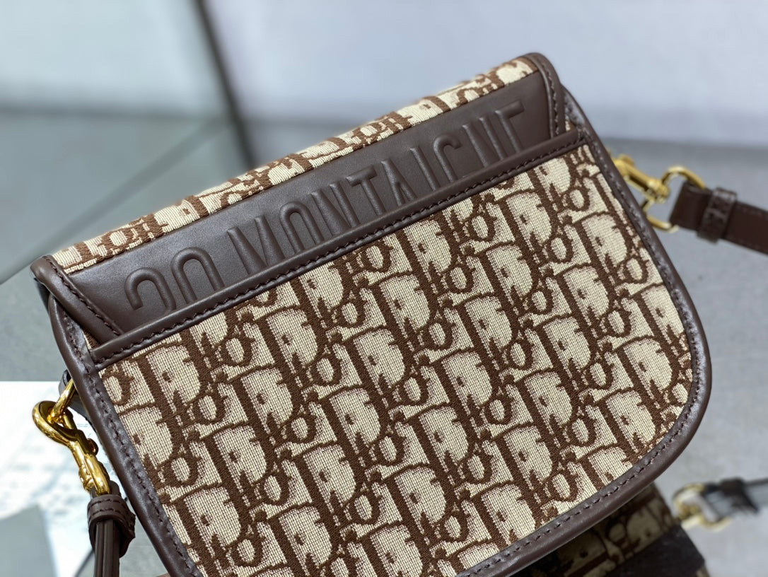 Dior-Bobby包 oblique系列秋冬 中號 咖啡棕
