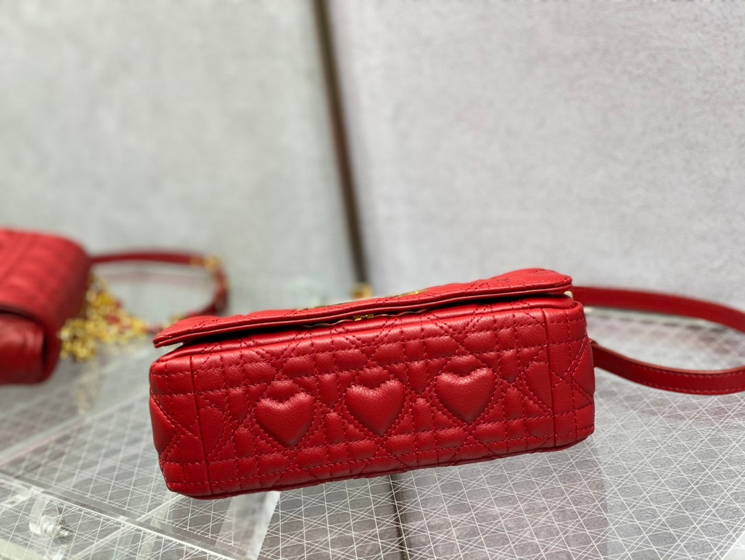Dior-Caro 愛心七夕系列 小號 紅色