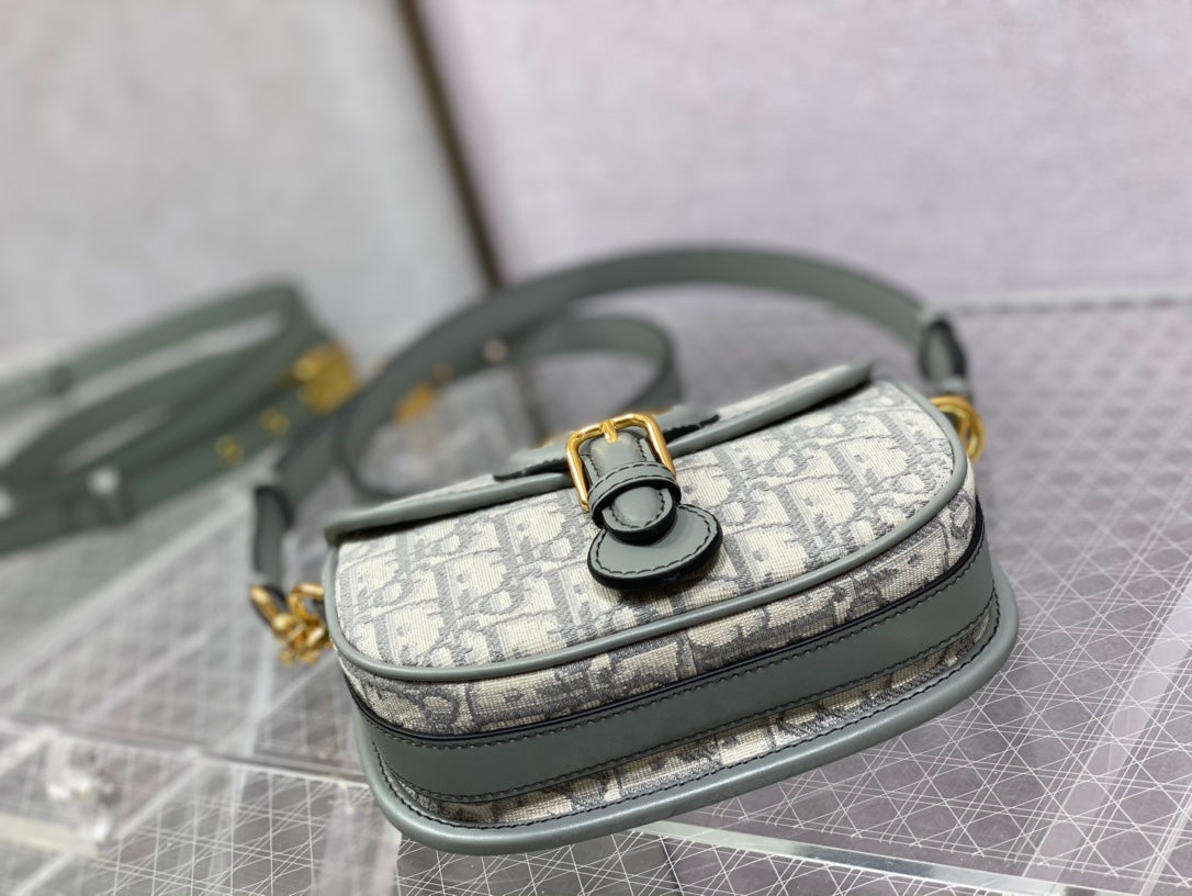 Dior Bobby-小號18cm-灰色老花
