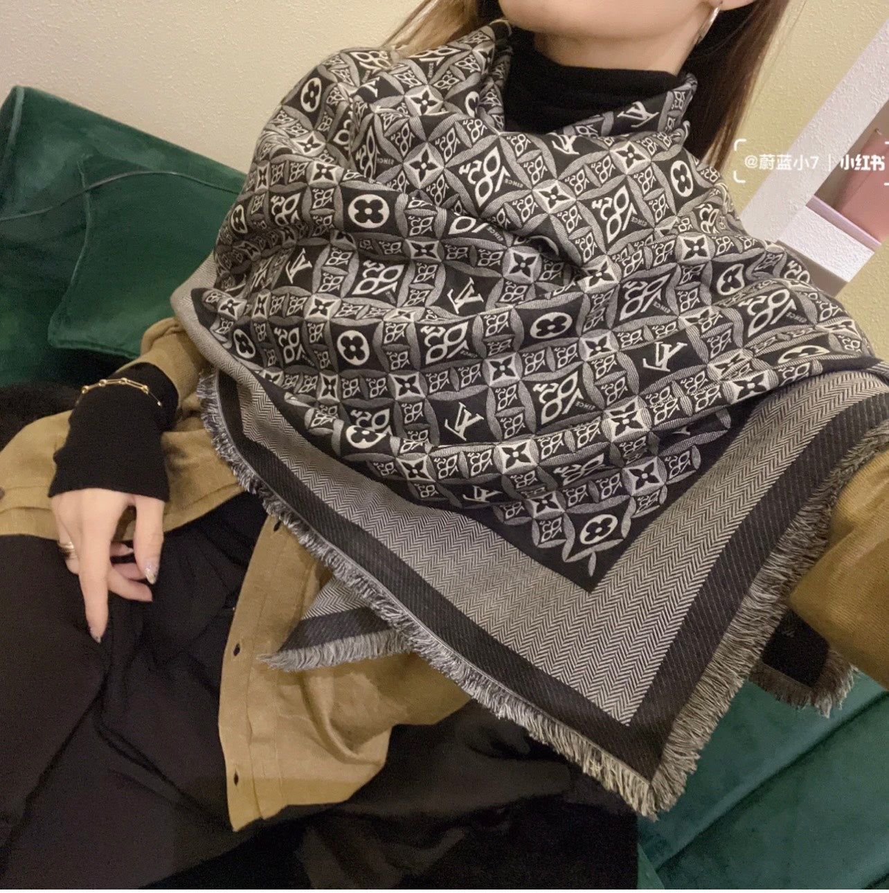 路L家-Monogram披肩-142.5cm