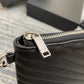 YSL MONOGRAM 大號手拿包-黑色小牛皮銀扣-36cm