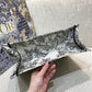 Dior Book Tote-小號36.5cm-黑白早春花卉