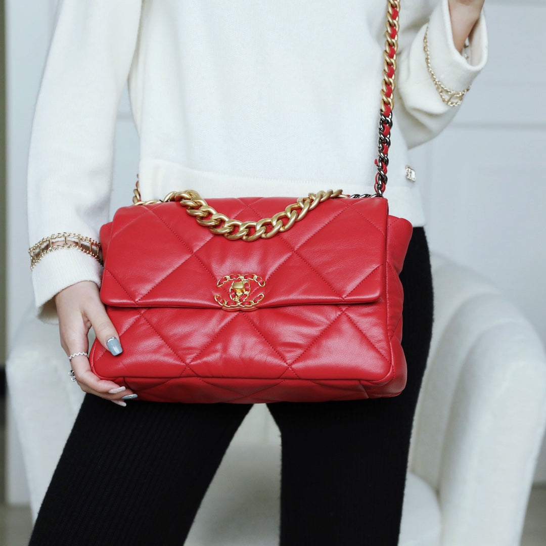 Chanel 19Bag-中號紅色