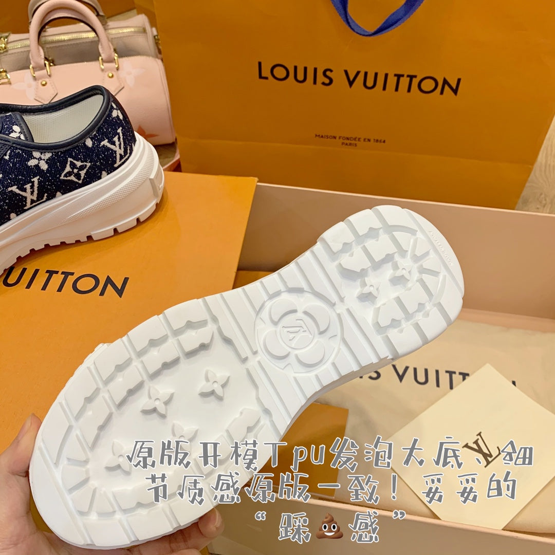 LV鞋-LV SQUAD 低筒運動 休閒鞋（牛仔藍）