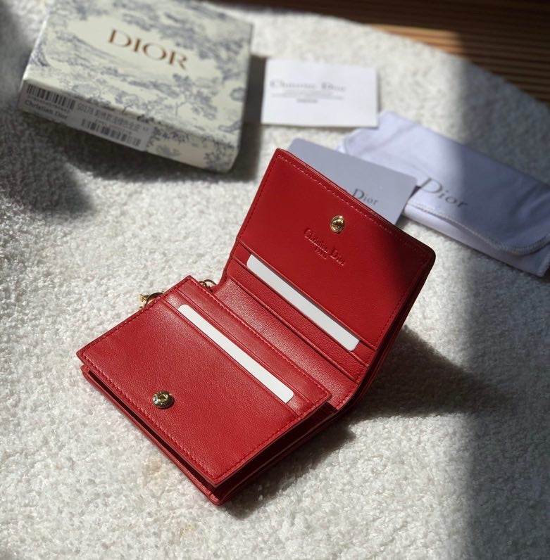 Dior Lady Dior 藤格紋卡包