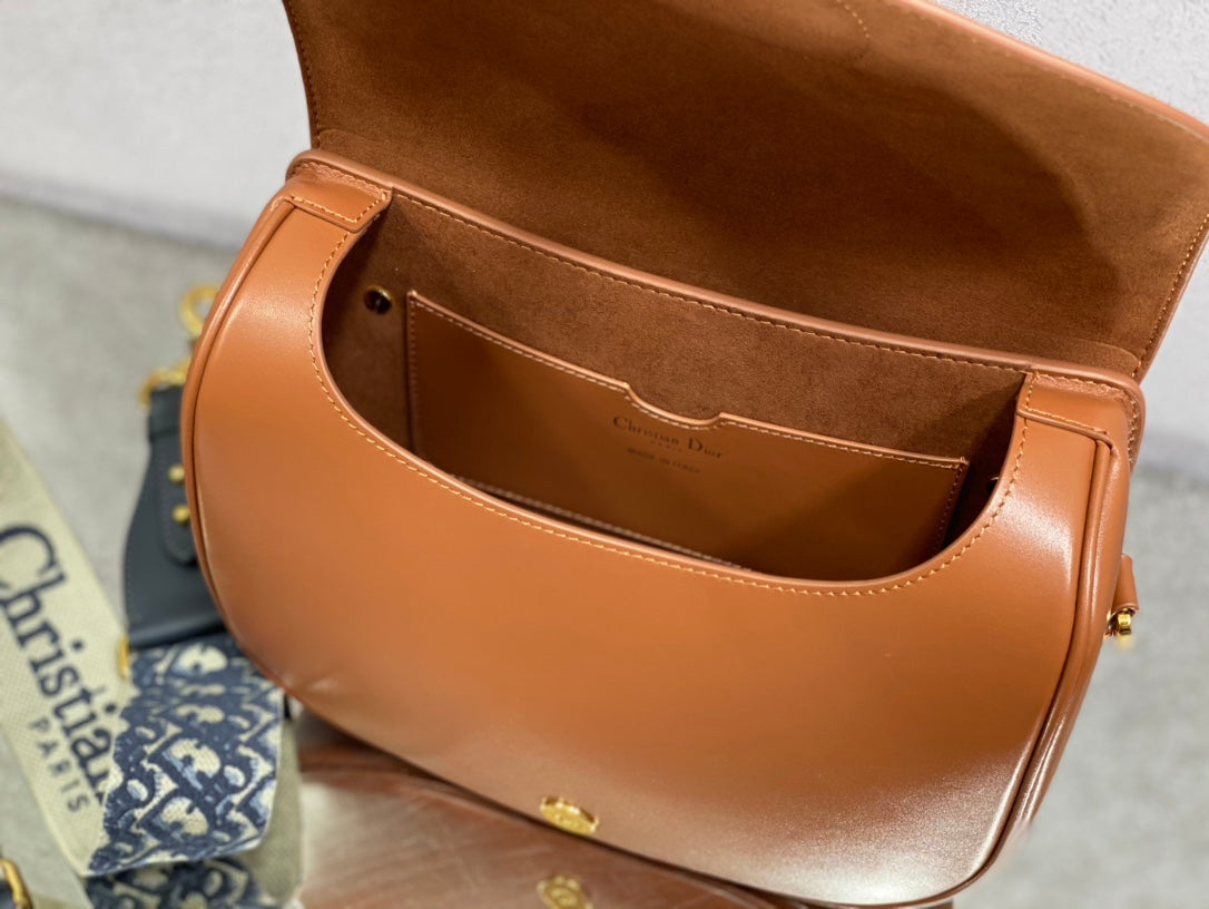 Dior Bobby-大號27cm-棕色牛皮