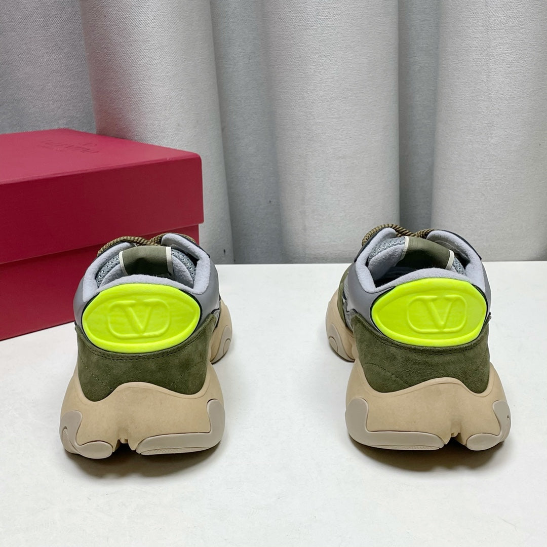 Val-Bubbleback 麂皮運動鞋 灰綠色