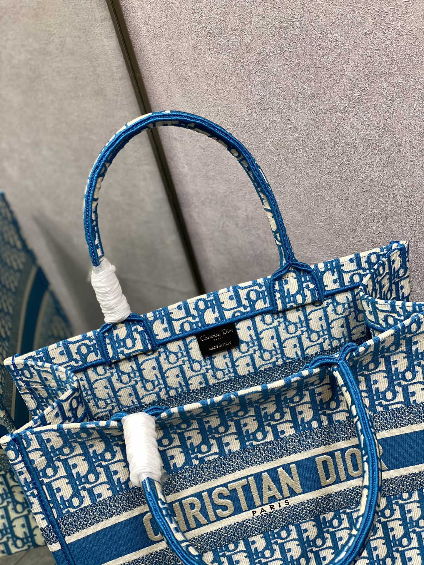 Dior Book Tote-小號36.5cm-淺藍老花