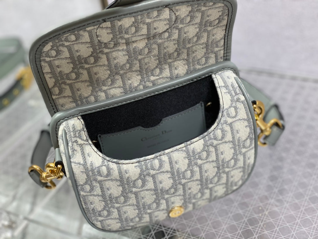 Dior Bobby-小號18cm-灰色老花