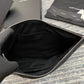 YSL MONOGRAM 大號手拿包-黑色小牛皮銀扣-36cm
