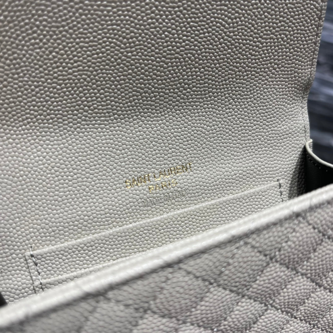 YSL 新品短夾_ 白色金扣