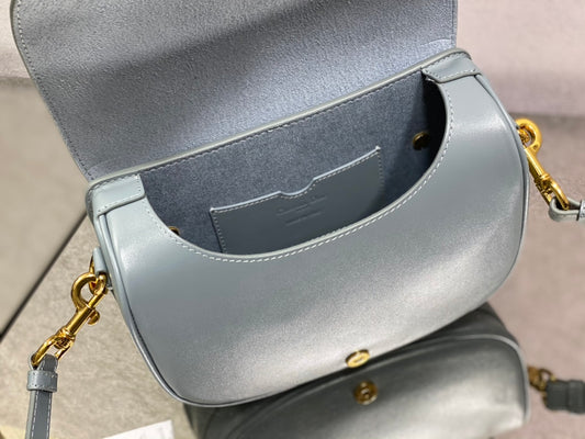 Dior Bobby-中號22cm-藍色牛皮