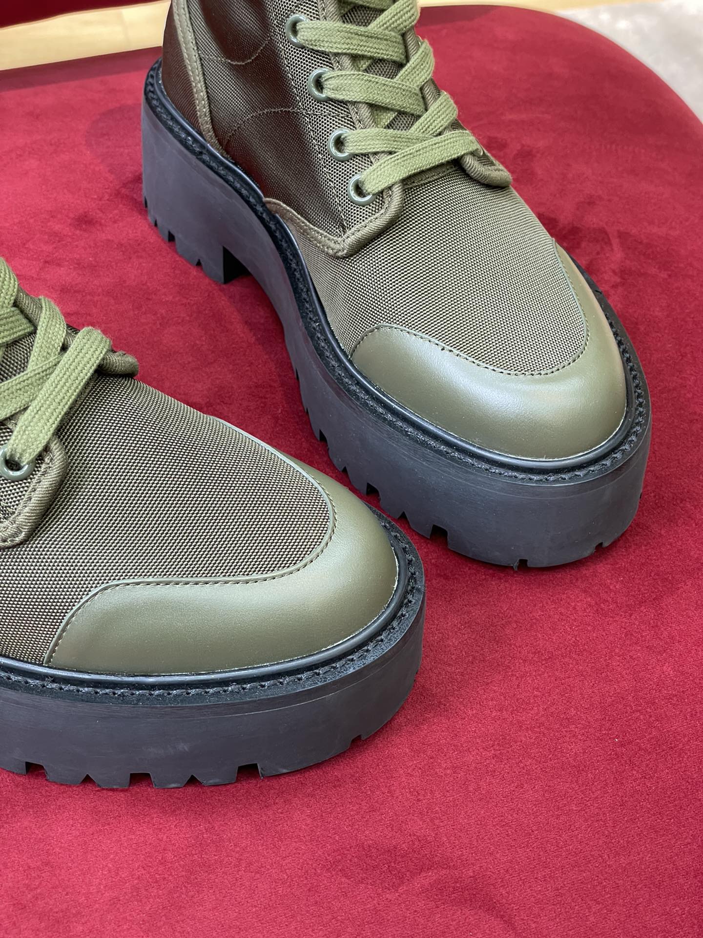 賽C家-22fw 秋冬新款靴子 鞋面帆布拼接皮革（尺碼35-41)