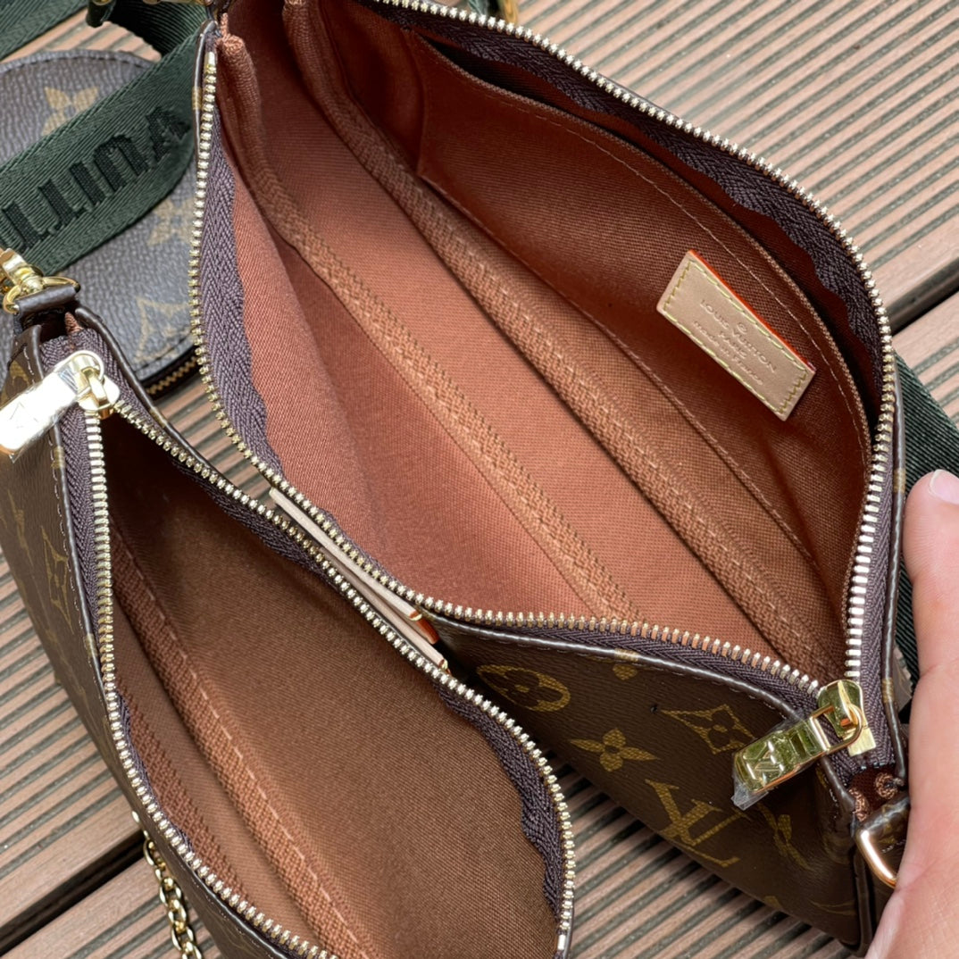 M44813 路L家-Multi Pochette Accessories 五合一麻將包 綠色