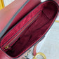 Dior Saddle 馬鞍包-平紋-大號棗紅色-25.5cm