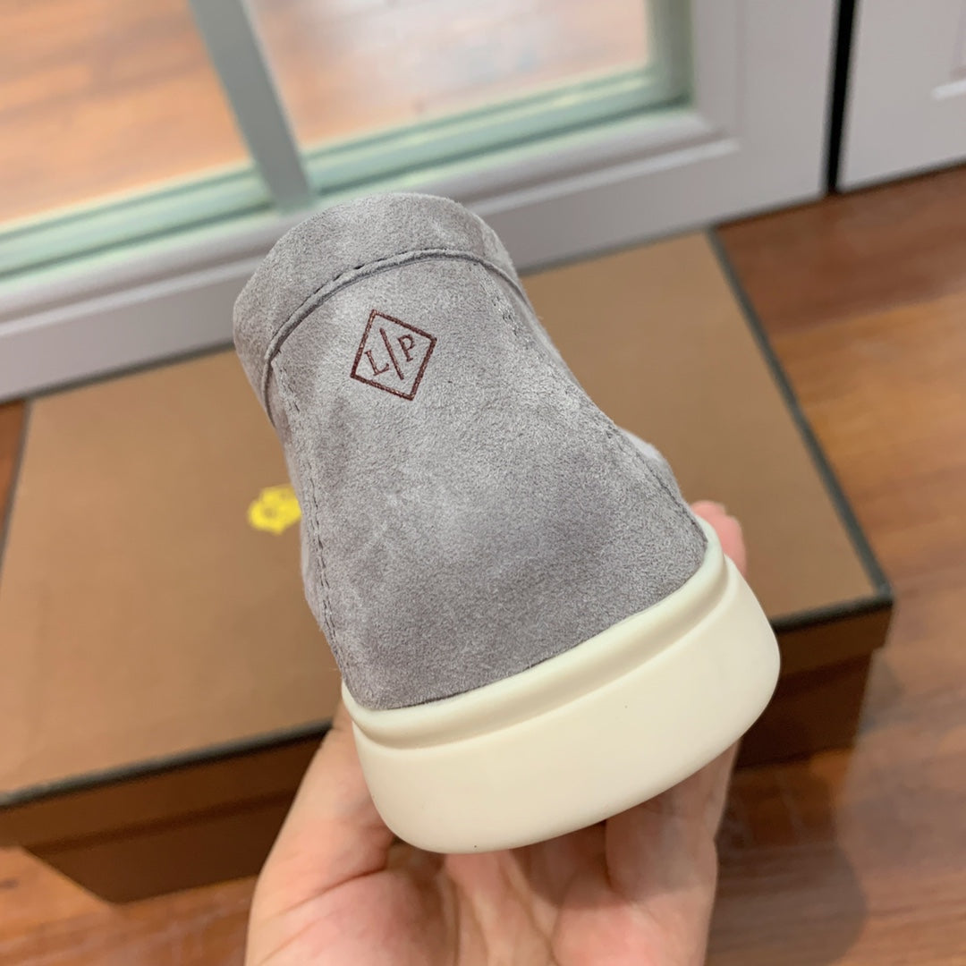 Loro p1ana-羊絨復古平底鞋 灰色