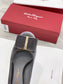 Salvatore Ferragamo鞋-菲拉格慕 VARA大蝴蝶結 絲絨面 金梅花跟 高跟鞋