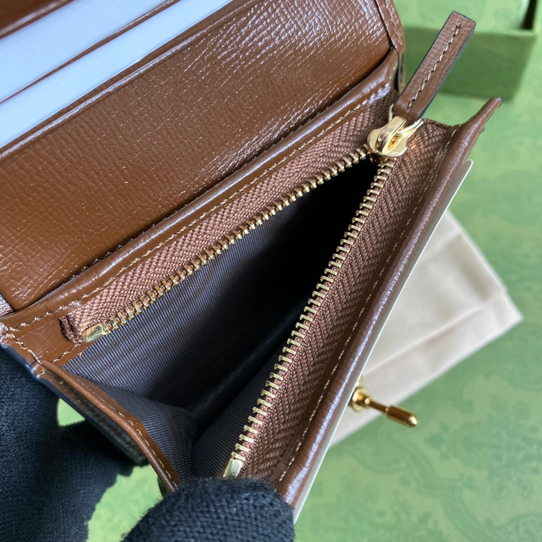 Gucci Jackie1961 系列拉鍊卡包短夾