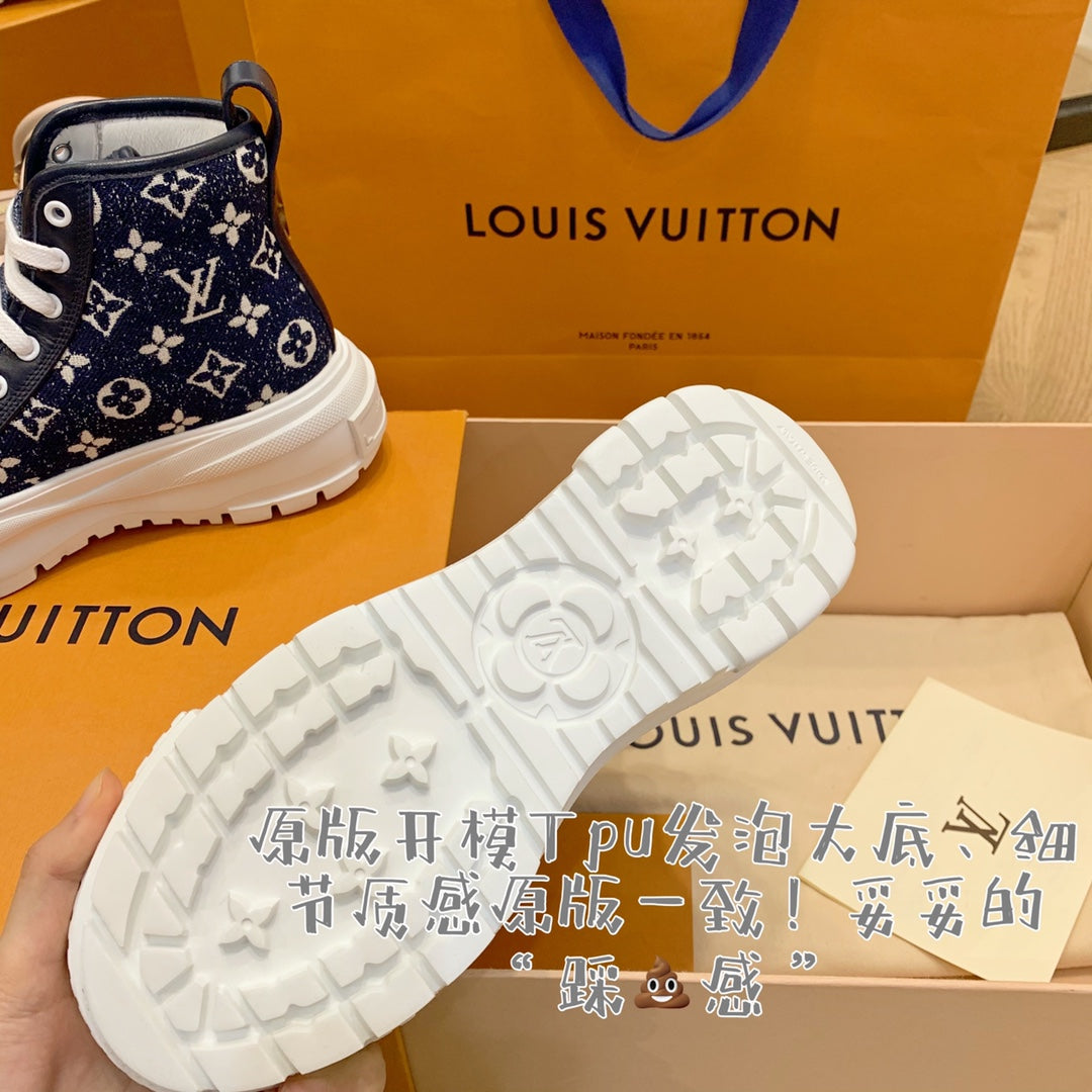LV鞋-LV SQUAD 高筒運動鞋（牛仔藍）