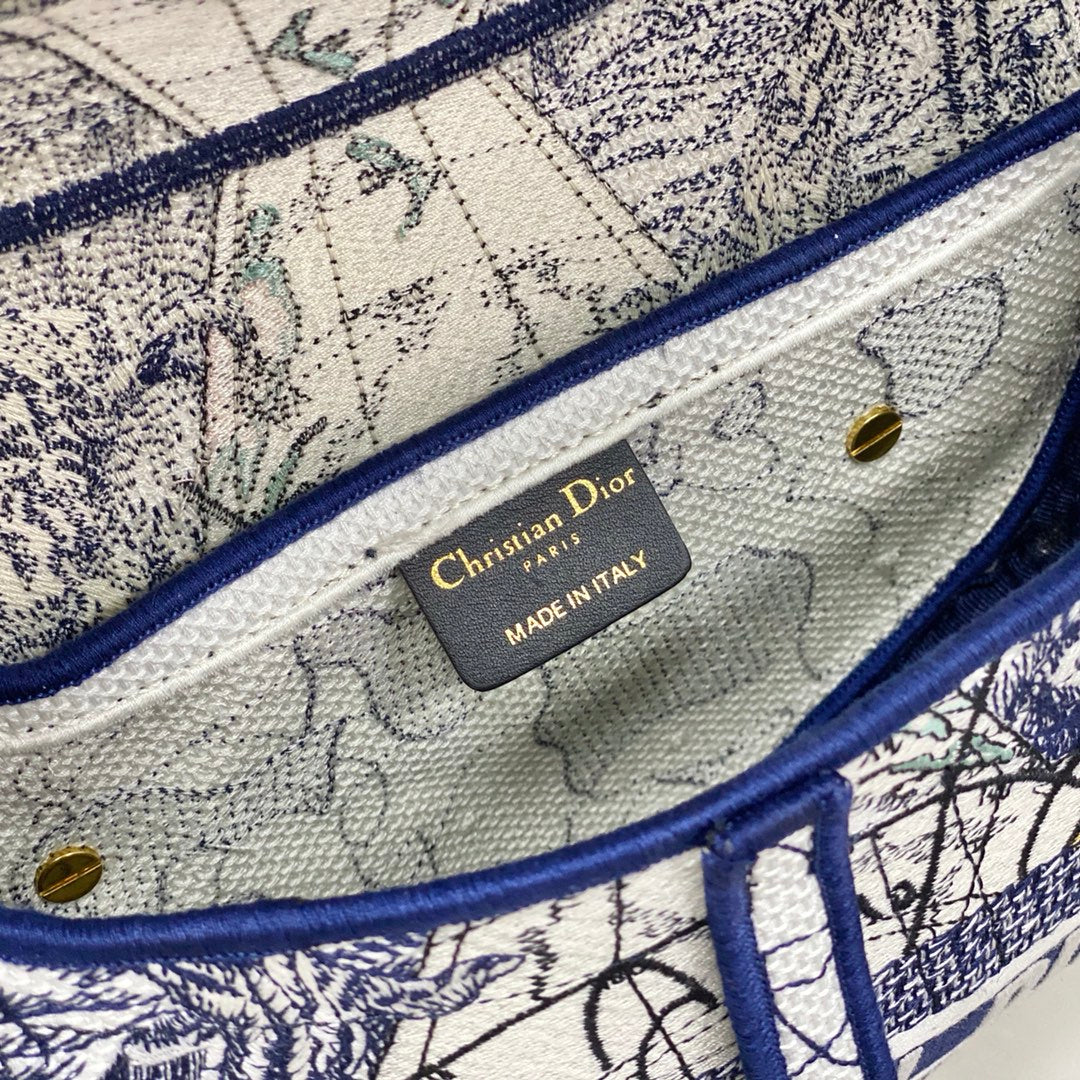 Dior Saddle 馬鞍包-帆布刺繡-大號-25.5cm